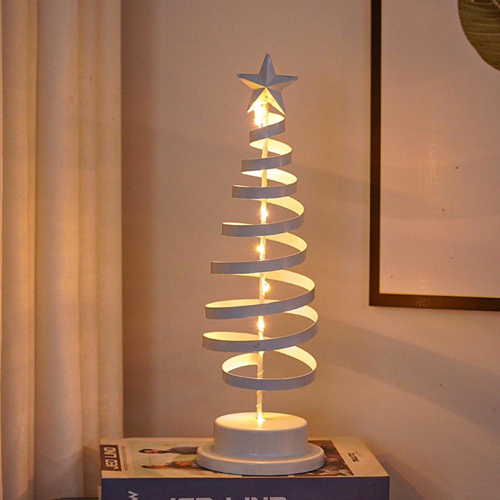 Christmas Tree Table Lamp with LED Lights and Star Topper
