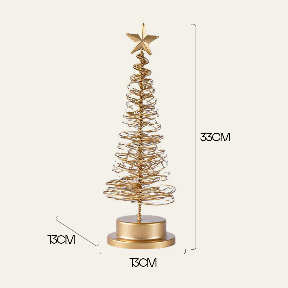 Christmas Tree Table Lamp with LED Lights and Star Topper