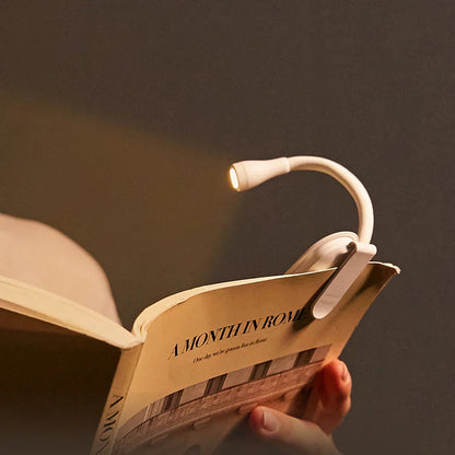 Clip-On Book Light USB Rechargeable LED Reading Light with 360° Flexible Neck