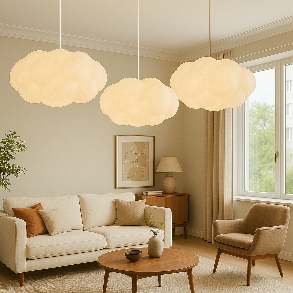 Cloud Pendant Lamp Modern with Adjustable Height and Sculptural Shape