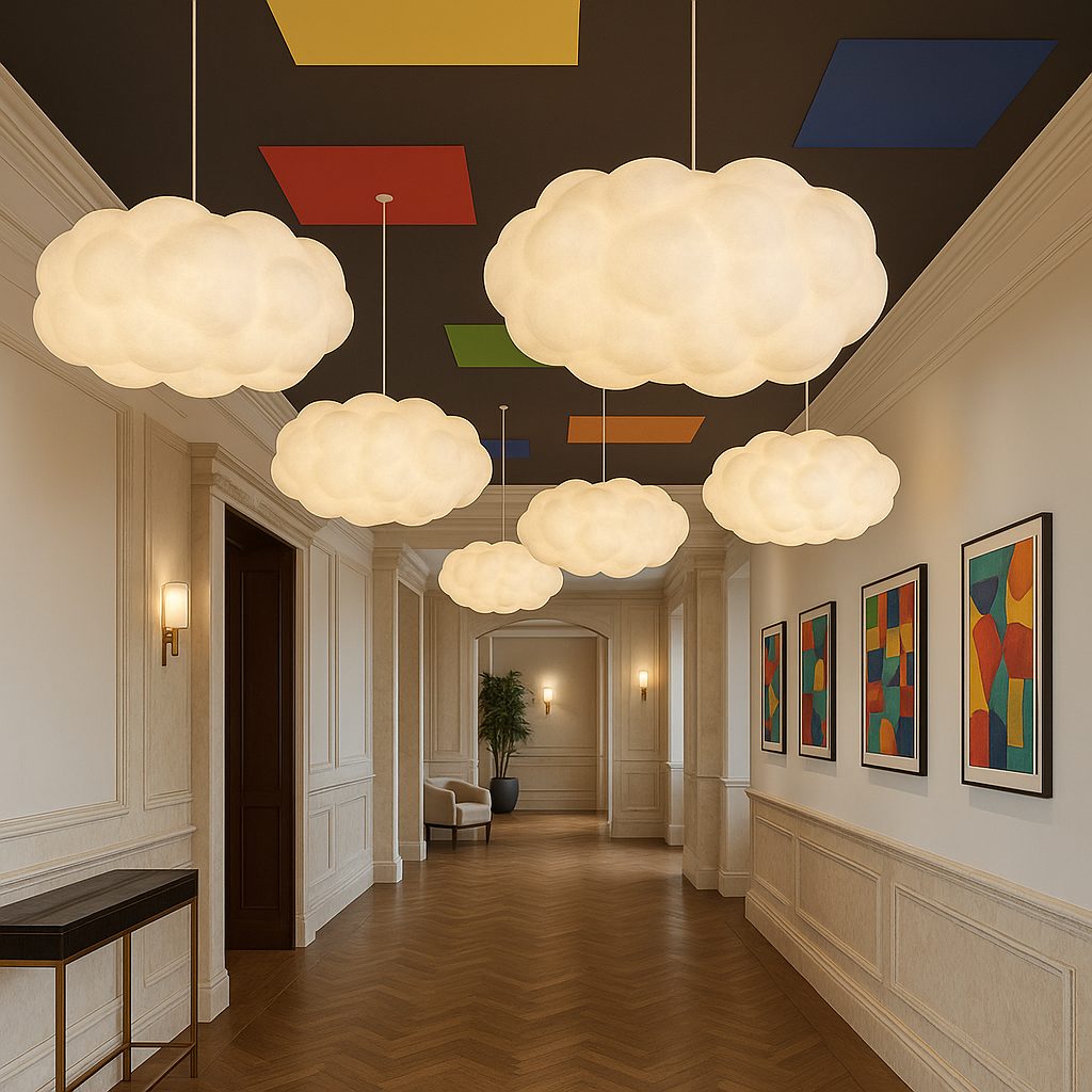 Cloud Pendant Lamp Modern with Adjustable Height and Sculptural Shape