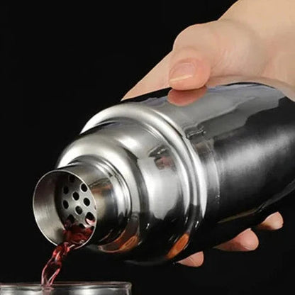 Cocktail Shaker Set with Bamboo Stand and Bar Tools