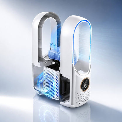 Compact Bladeless Tower Fan with Six Airflow Modes
