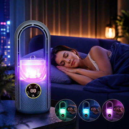 Compact Bladeless Tower Fan with Six Airflow Modes