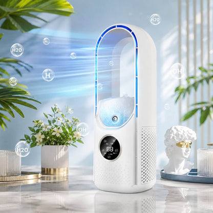 Compact Bladeless Tower Fan with Six Airflow Modes