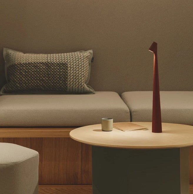 Cordless LED Table Lamp Minimalist with Dimmer and Rechargeable Battery