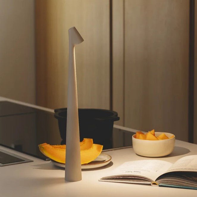 Cordless LED Table Lamp Minimalist with Dimmer and Rechargeable Battery