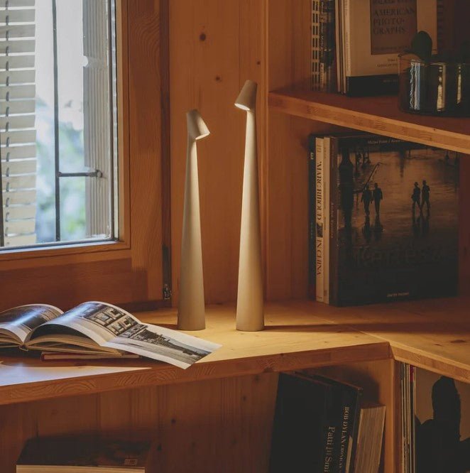 Cordless LED Table Lamp Minimalist with Dimmer and Rechargeable Battery