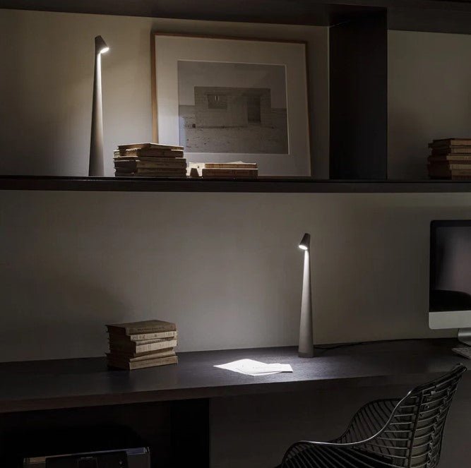 Cordless LED Table Lamp Minimalist with Dimmer and Rechargeable Battery