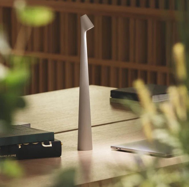 Cordless LED Table Lamp Minimalist with Dimmer and Rechargeable Battery