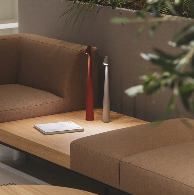 Cordless LED Table Lamp Minimalist with Dimmer and Rechargeable Battery