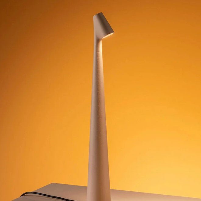 Cordless LED Table Lamp Minimalist with Dimmer and Rechargeable Battery