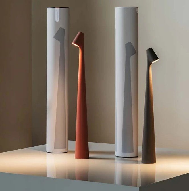 Cordless LED Table Lamp Minimalist with Dimmer and Rechargeable Battery