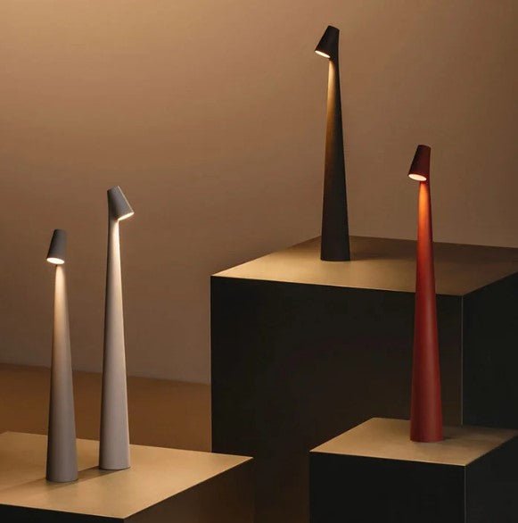 Cordless LED Table Lamp Minimalist with Dimmer and Rechargeable Battery