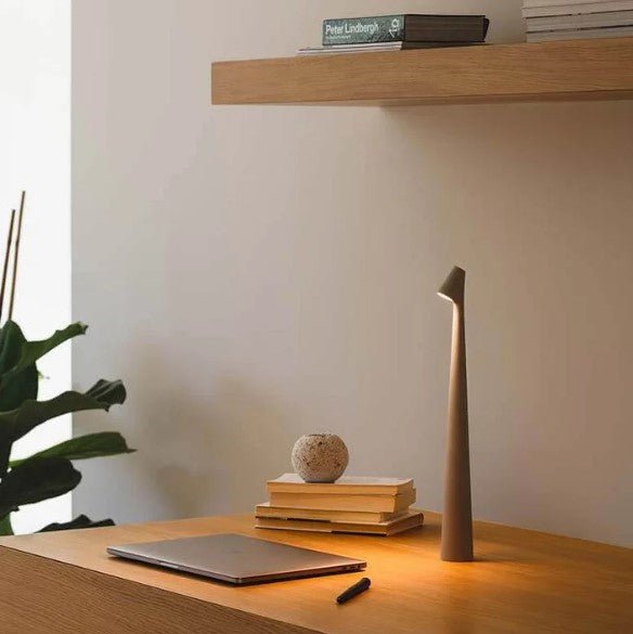 Cordless LED Table Lamp Minimalist with Dimmer and Rechargeable Battery