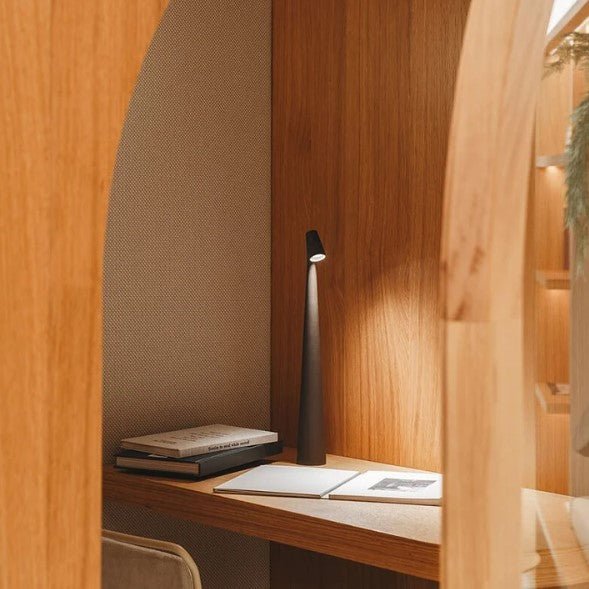 Cordless LED Table Lamp Minimalist with Dimmer and Rechargeable Battery
