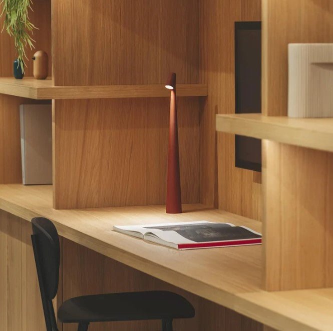 Cordless LED Table Lamp Minimalist with Dimmer and Rechargeable Battery