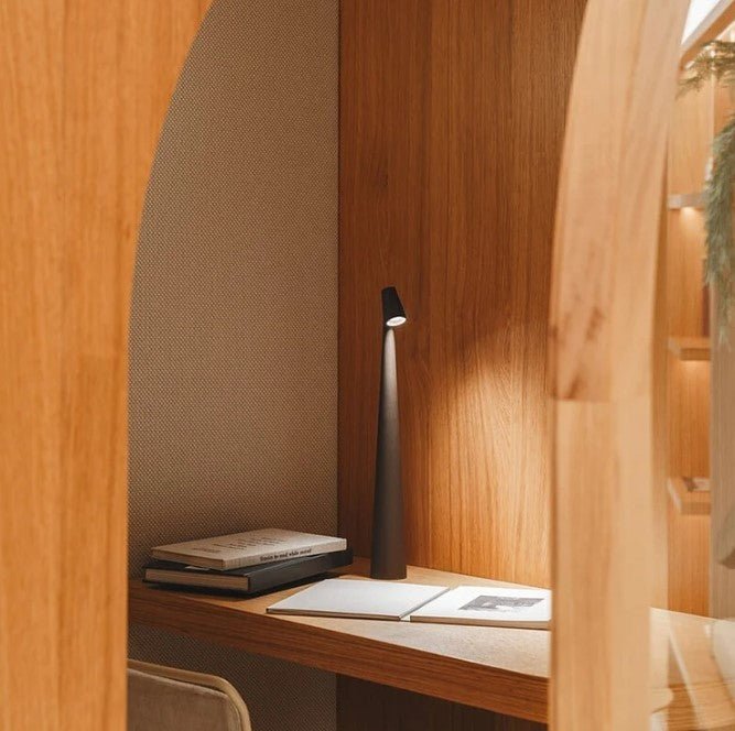 Cordless LED Table Lamp Minimalist with Dimmer and Rechargeable Battery