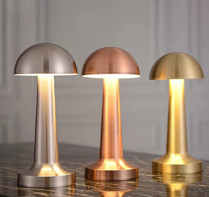 Cordless Mushroom Table Lamp Modern Touch Dimmer with 3 Light Modes