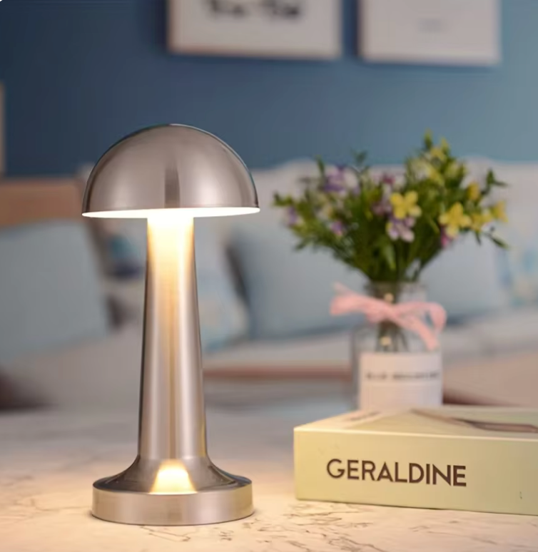 Cordless Mushroom Table Lamp Modern Touch Dimmer with 3 Light Modes
