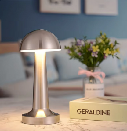 Cordless Mushroom Table Lamp Modern Touch Dimmer with 3 Light Modes