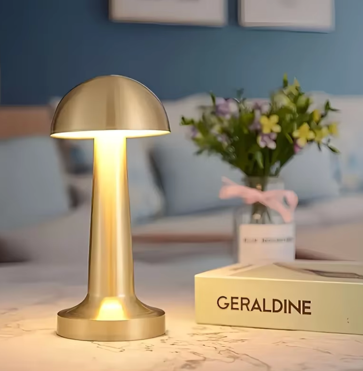 Cordless Mushroom Table Lamp Modern Touch Dimmer with 3 Light Modes