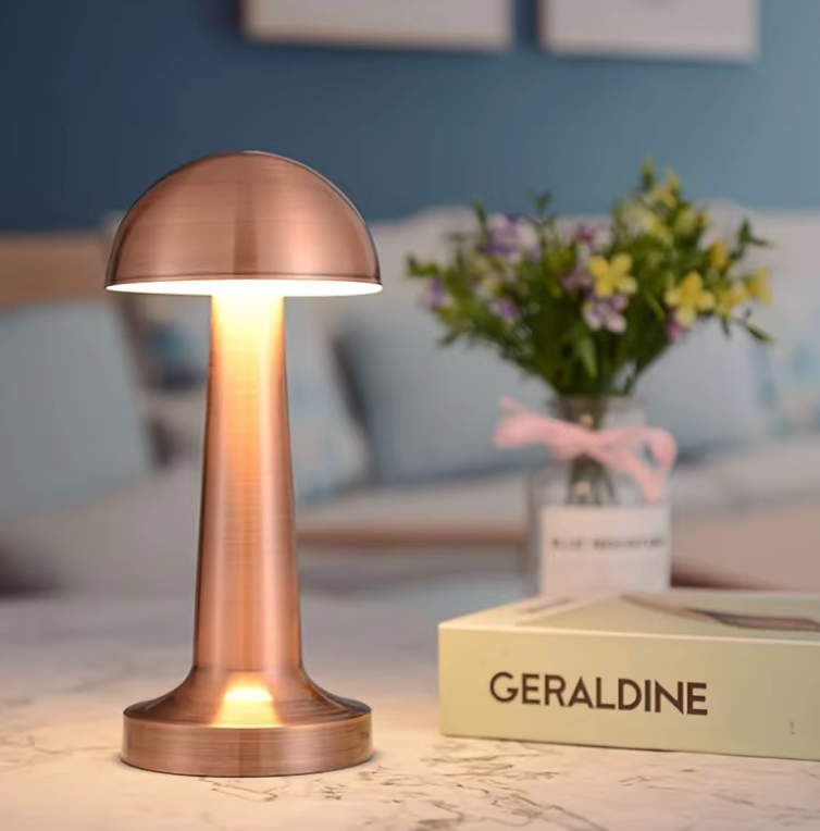 Cordless Mushroom Table Lamp Modern Touch Dimmer with 3 Light Modes