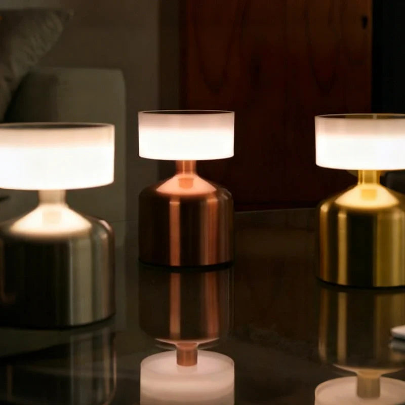 Cordless Rechargeable Table Lamp Modern Mushroom Shape with Dimmable LED