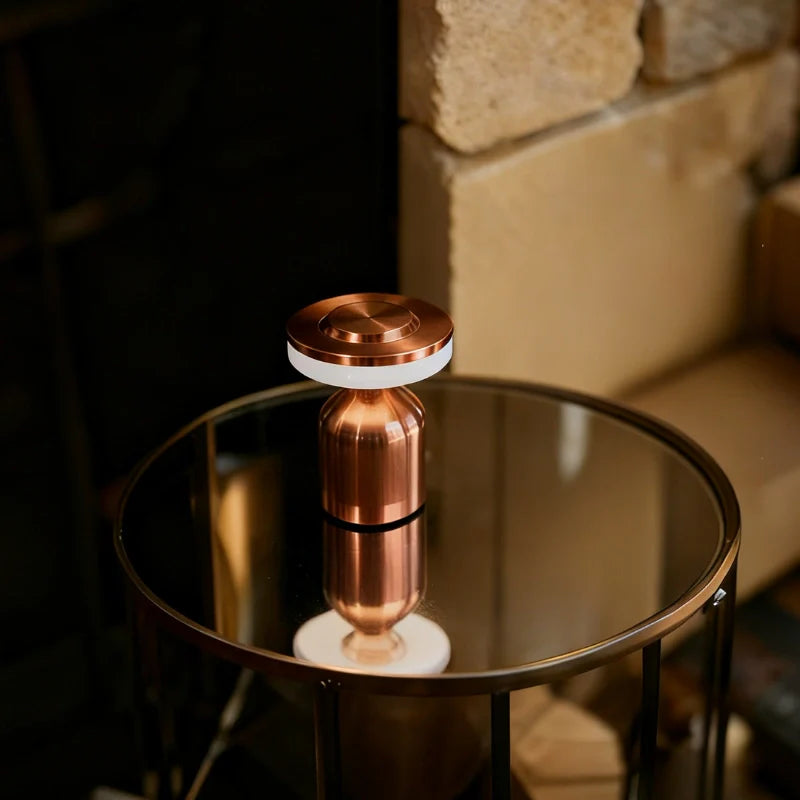 Cordless Rechargeable Table Lamp Modern Mushroom Shape with Dimmable LED