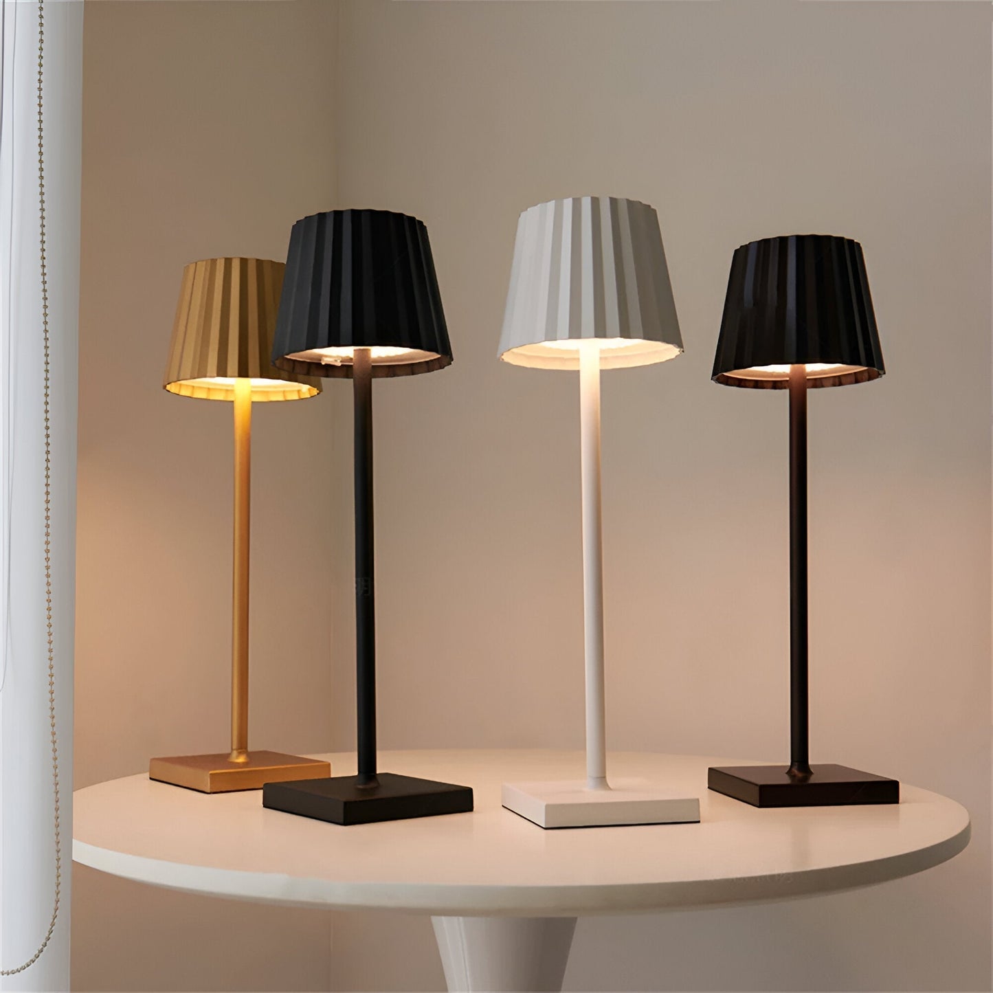 Cordless Table Lamp Modern with Touch Dimmer and Rechargeable Battery