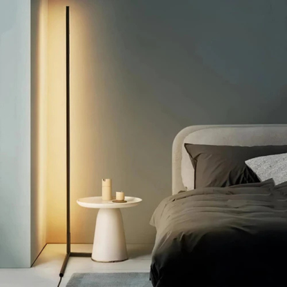 Corner Floor Lamp Minimalist LED with Remote Control and Dimmable Light