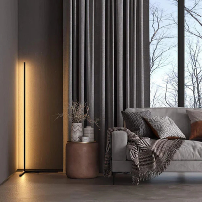 Corner Floor Lamp Minimalist LED with Remote Control and Dimmable Light