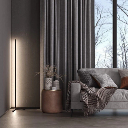 Corner Floor Lamp Minimalist LED with Remote Control and Dimmable Light