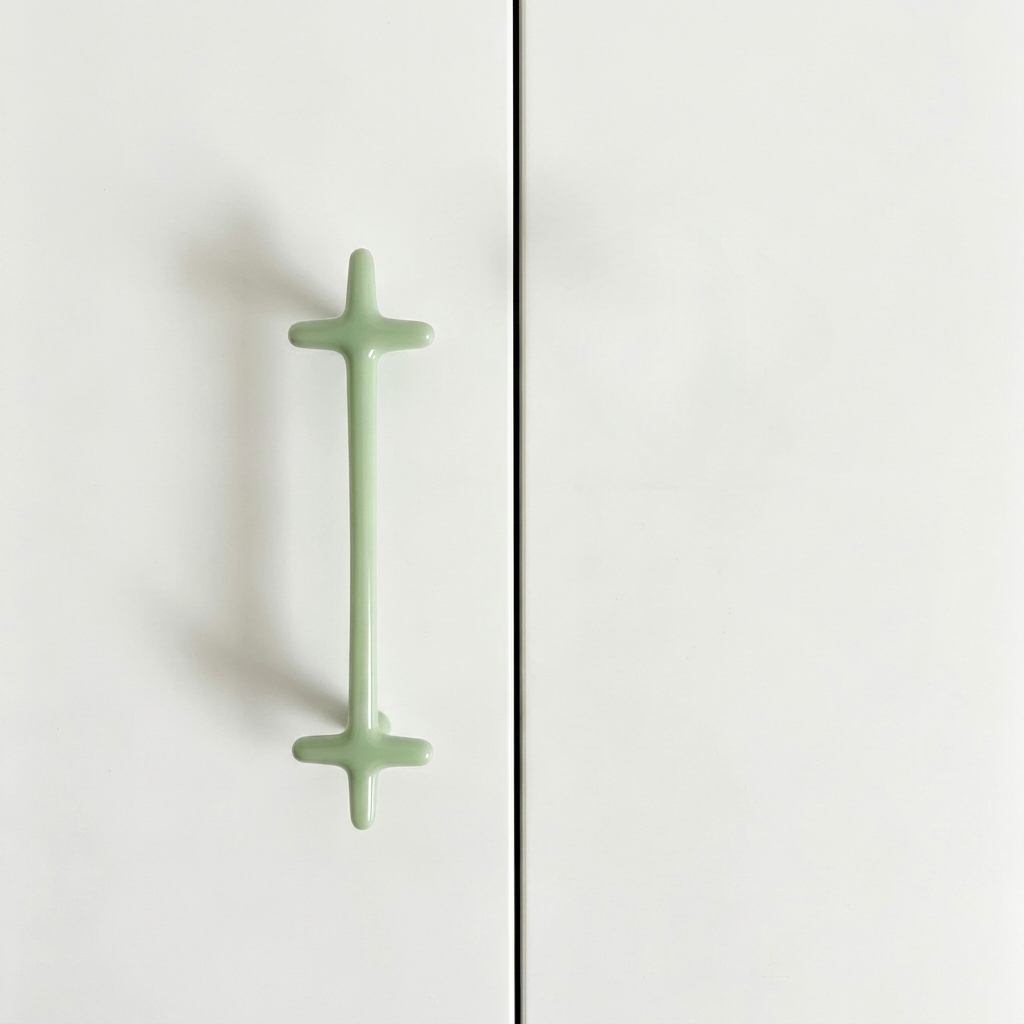 Cross-Shaped Cabinet Knob and Drawer Pull with Glossy Finish