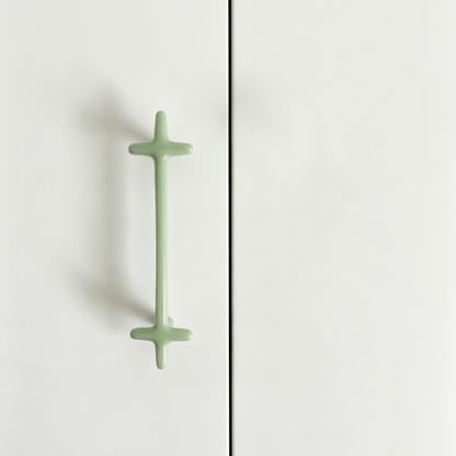 Cross-Shaped Cabinet Knob and Drawer Pull with Glossy Finish
