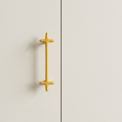 Cross-Shaped Cabinet Knob and Drawer Pull with Glossy Finish