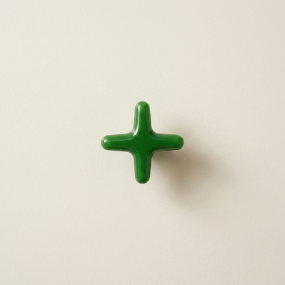 Cross-Shaped Cabinet Knob and Drawer Pull with Glossy Finish