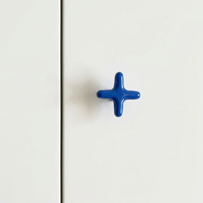 Cross-Shaped Cabinet Knob and Drawer Pull with Glossy Finish