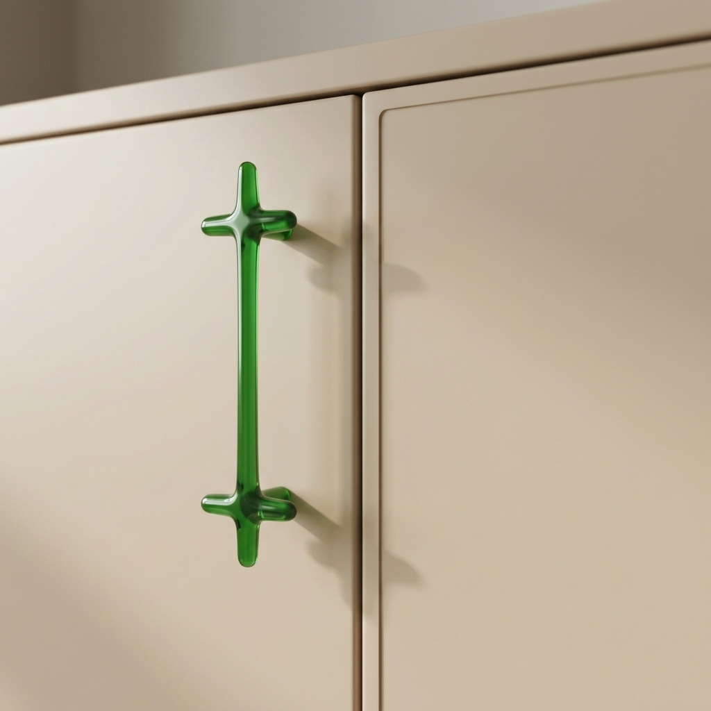 Cross-Shaped Cabinet Knob and Drawer Pull with Glossy Finish