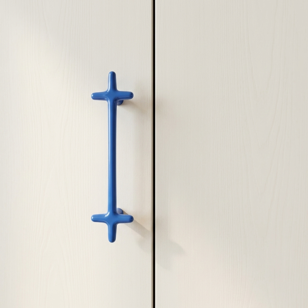 Cross-Shaped Cabinet Knob and Drawer Pull with Glossy Finish
