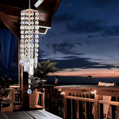 Crystal Wind Chime with Hanging Hook for Garden and Patio