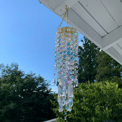 Crystal Wind Chime with Hanging Hook for Garden and Patio