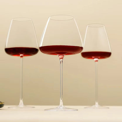 Crystal Wine Glasses Set in Red Wine, White Wine, Champagne and Burgundy Styles