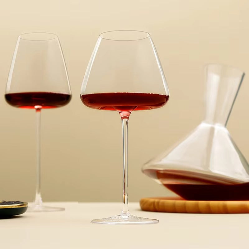 Crystal Wine Glasses Set in Red Wine, White Wine, Champagne and Burgundy Styles