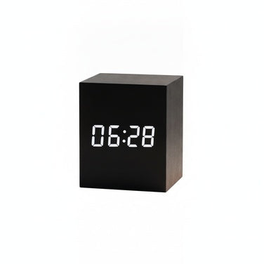 Cube LED Digital Alarm Clock with Date and Temperature Display