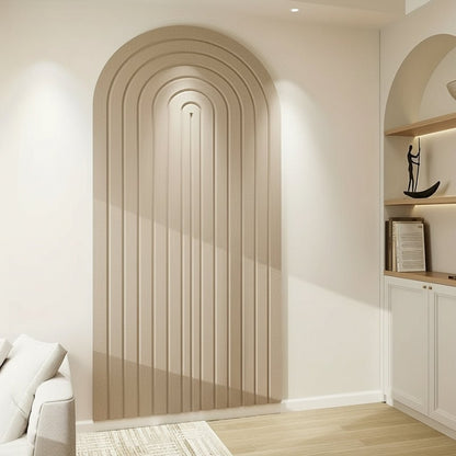 Curved Felt Pinboard with Striped Design for Wall