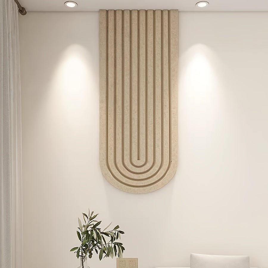 Curved Felt Pinboard with Striped Design for Wall
