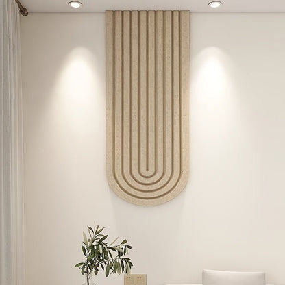 Curved Felt Pinboard with Striped Design for Wall