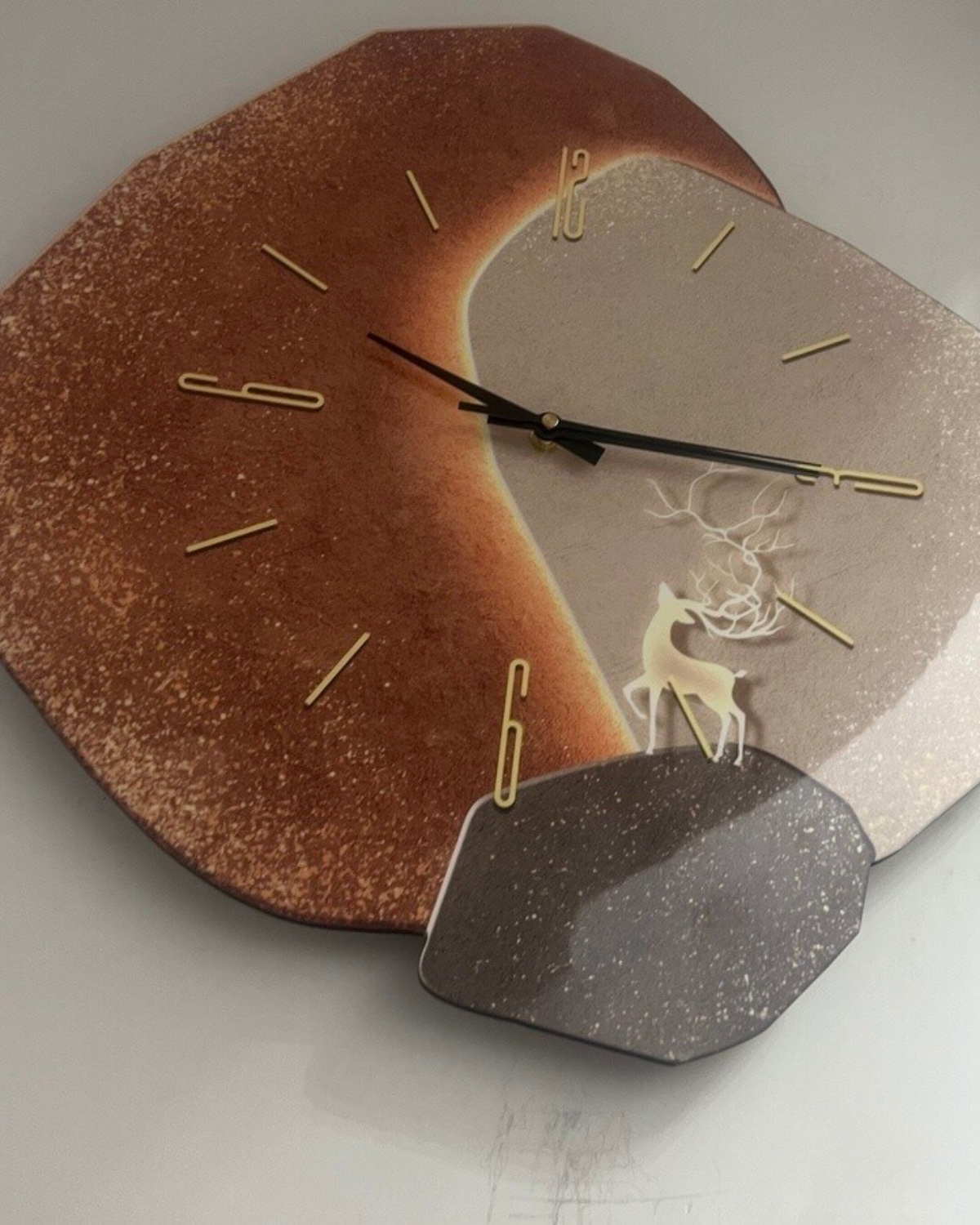 Decorative Wall Clock with LED Backlight and Moon Design