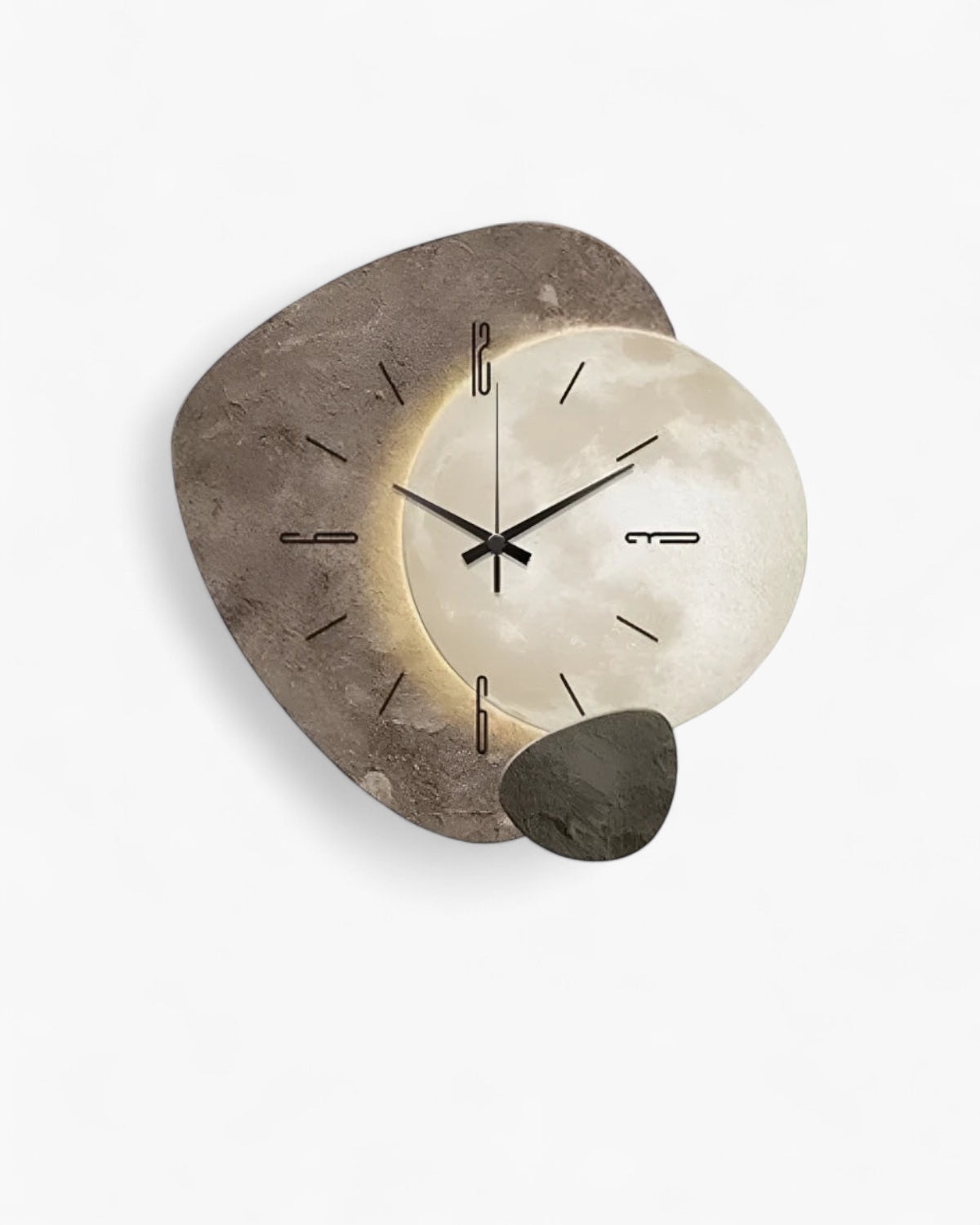 Decorative Wall Clock with LED Backlight and Moon Design